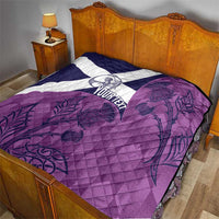 Scotland Rugby Custom Quilt Go Scottish Thistle Purple Version - Wonder Print Shop