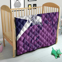 Scotland Rugby Custom Quilt Go Scottish Thistle Purple Version - Wonder Print Shop