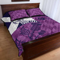 Scotland Rugby Custom Quilt Bed Set Go Scottish Thistle Purple Version - Wonder Print Shop