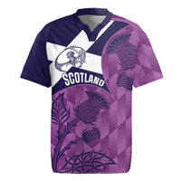 Scotland Rugby Custom Rugby Jersey Go Scottish Thistle Purple Version - Wonder Print Shop