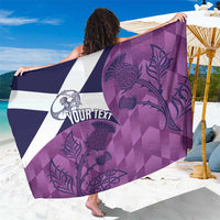 Scotland Rugby Custom Sarong Go Scottish Thistle Purple Version - Wonder Print Shop