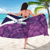 Scotland Rugby Custom Sarong Go Scottish Thistle Purple Version - Wonder Print Shop