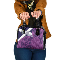Scotland Rugby Custom Shoulder Handbag Go Scottish Thistle Purple Version - Wonder Print Shop