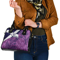 Scotland Rugby Custom Shoulder Handbag Go Scottish Thistle Purple Version - Wonder Print Shop