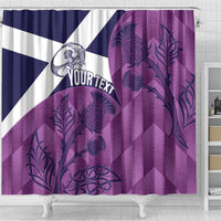 Scotland Rugby Custom Shower Curtain Go Scottish Thistle Purple Version - Wonder Print Shop