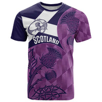 Scotland Rugby Custom T Shirt Go Scottish Thistle Purple Version - Wonder Print Shop