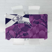 Scotland Rugby Custom Tablecloth Go Scottish Thistle Purple Version - Wonder Print Shop