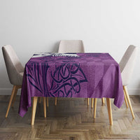 Scotland Rugby Custom Tablecloth Go Scottish Thistle Purple Version - Wonder Print Shop