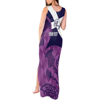 Scotland Rugby Custom Tank Maxi Dress Go Scottish Thistle Purple Version - Wonder Print Shop