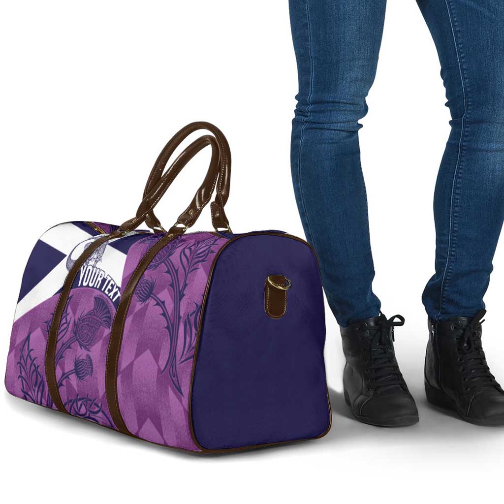 Scotland Rugby Custom Travel Bag Go Scottish Thistle Purple Version - Wonder Print Shop