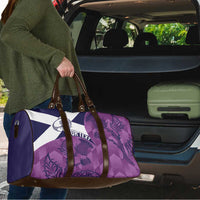 Scotland Rugby Custom Travel Bag Go Scottish Thistle Purple Version - Wonder Print Shop