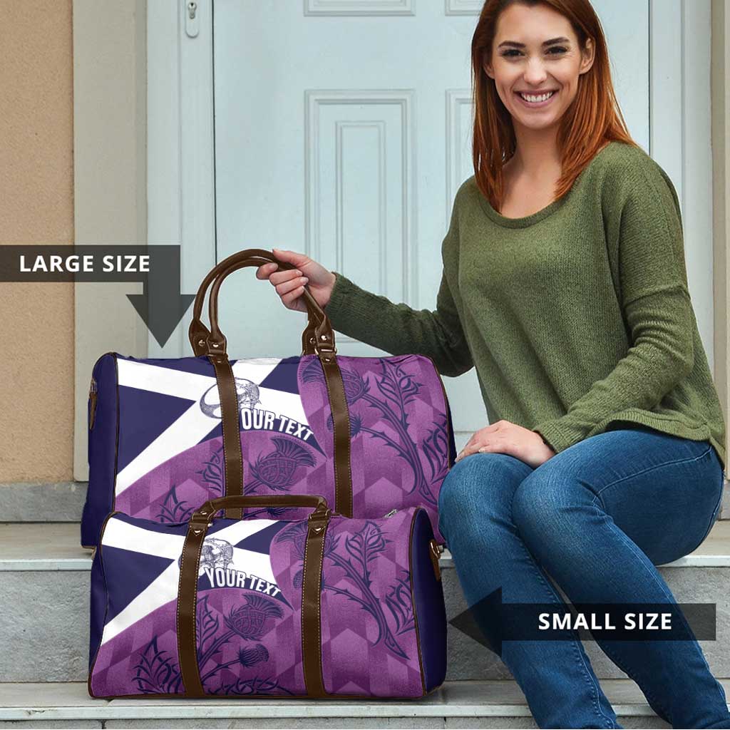 Scotland Rugby Custom Travel Bag Go Scottish Thistle Purple Version - Wonder Print Shop