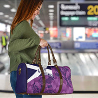 Scotland Rugby Custom Travel Bag Go Scottish Thistle Purple Version - Wonder Print Shop