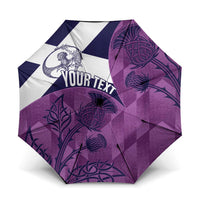 Scotland Rugby Custom Umbrella Go Scottish Thistle Purple Version - Wonder Print Shop