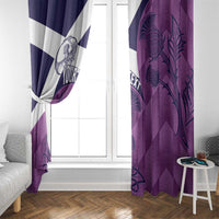 Scotland Rugby Custom Window Curtain Go Scottish Thistle Purple Version - Wonder Print Shop