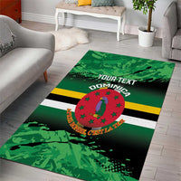 Persionalized Dominica 1978 Area Rug Dominik Independence Anniversary Grunge Style - Wonder Print Shop