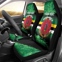 Persionalized Dominica 1978 Car Seat Cover Dominik Independence Anniversary Grunge Style - Wonder Print Shop