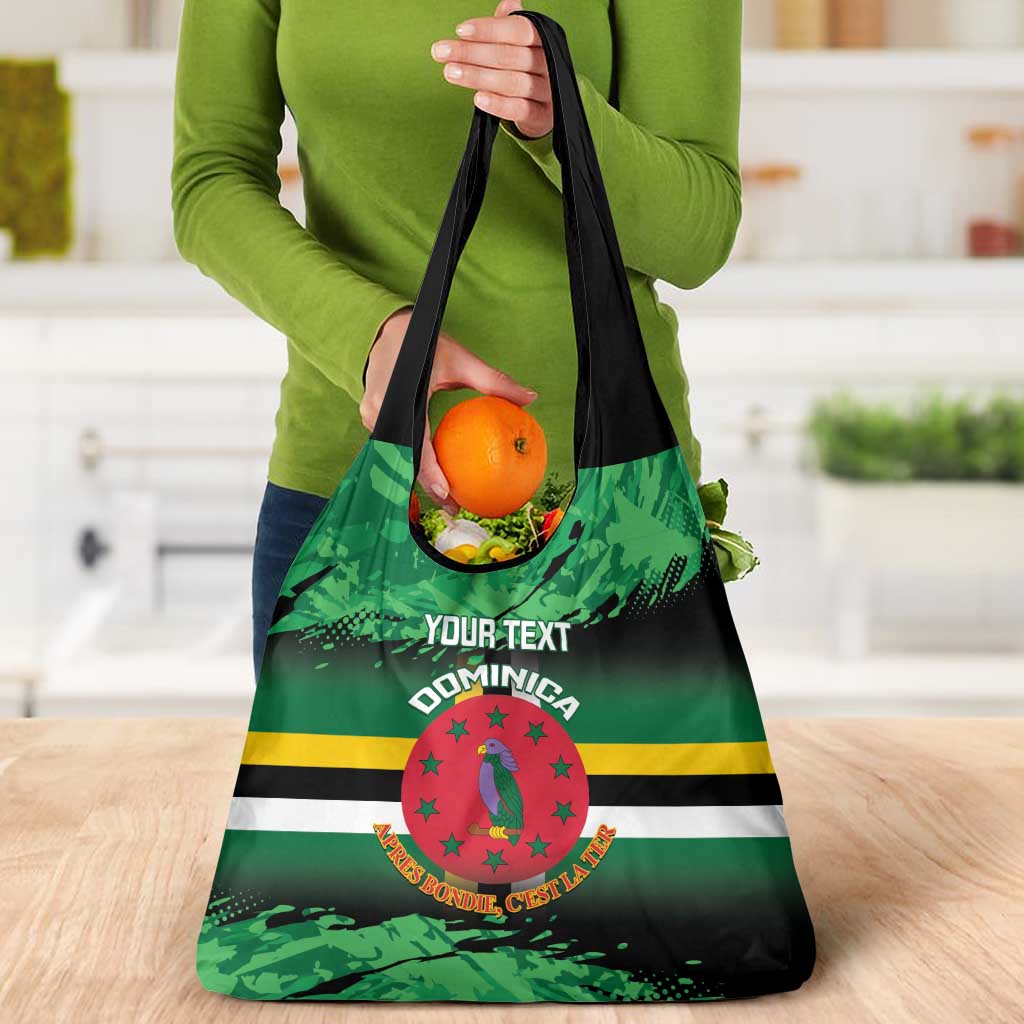 Persionalized Dominica 1978 Grocery Bag Dominik Independence Anniversary Grunge Style