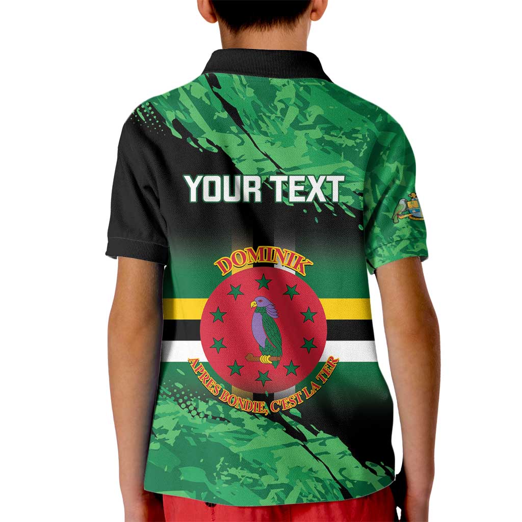 Persionalized Dominica 1978 Kid Polo Shirt Dominik Independence Anniversary Grunge Style - Wonder Print Shop