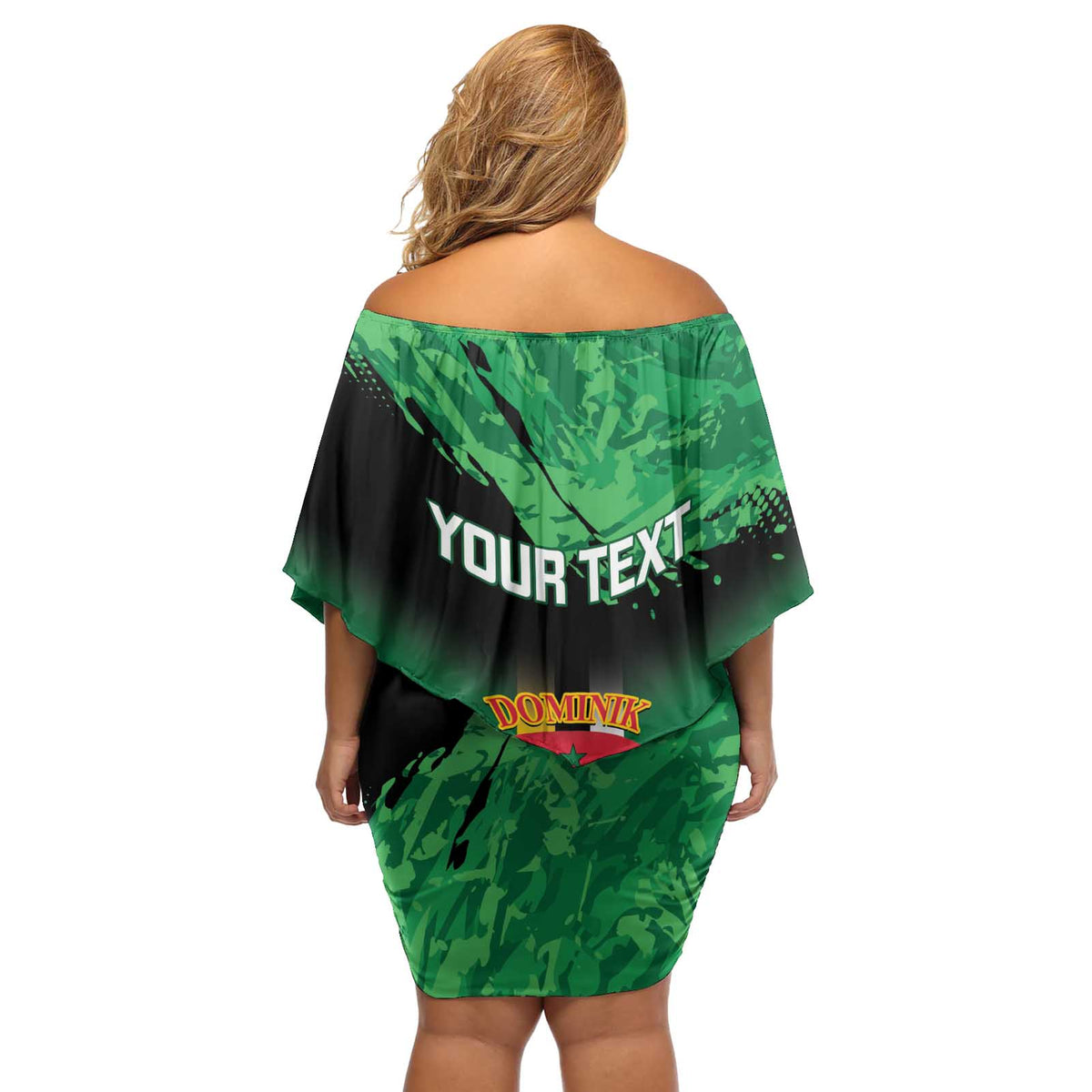 Persionalized Dominica 1978 Off Shoulder Short Dress Dominik Independence Anniversary Grunge Style - Wonder Print Shop