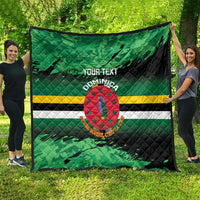 Persionalized Dominica 1978 Quilt Dominik Independence Anniversary Grunge Style - Wonder Print Shop