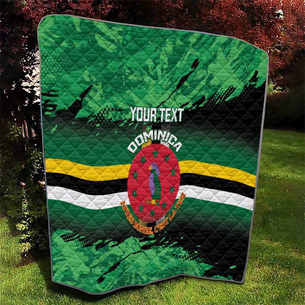 Persionalized Dominica 1978 Quilt Dominik Independence Anniversary Grunge Style - Wonder Print Shop