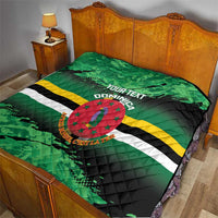 Persionalized Dominica 1978 Quilt Dominik Independence Anniversary Grunge Style - Wonder Print Shop
