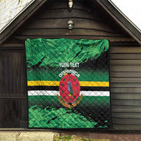 Persionalized Dominica 1978 Quilt Dominik Independence Anniversary Grunge Style - Wonder Print Shop