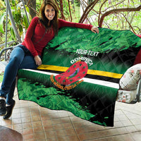 Persionalized Dominica 1978 Quilt Dominik Independence Anniversary Grunge Style - Wonder Print Shop