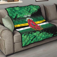 Persionalized Dominica 1978 Quilt Dominik Independence Anniversary Grunge Style - Wonder Print Shop