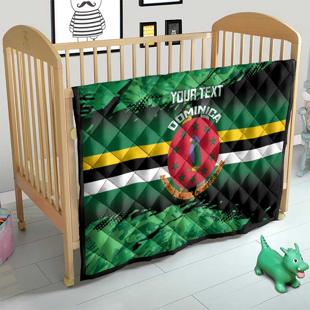 Persionalized Dominica 1978 Quilt Dominik Independence Anniversary Grunge Style - Wonder Print Shop