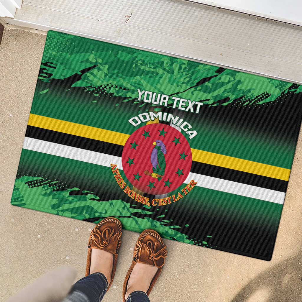 Persionalized Dominica 1978 Rubber Doormat Dominik Independence Anniversary Grunge Style - Wonder Print Shop