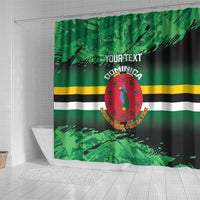 Persionalized Dominica 1978 Shower Curtain Dominik Independence Anniversary Grunge Style