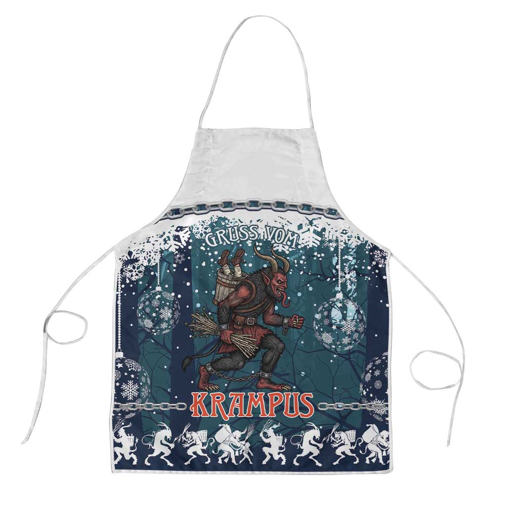 Gruss vom Krampus Christmas Apron Creepy Xmas Devil - Wonder Print Shop