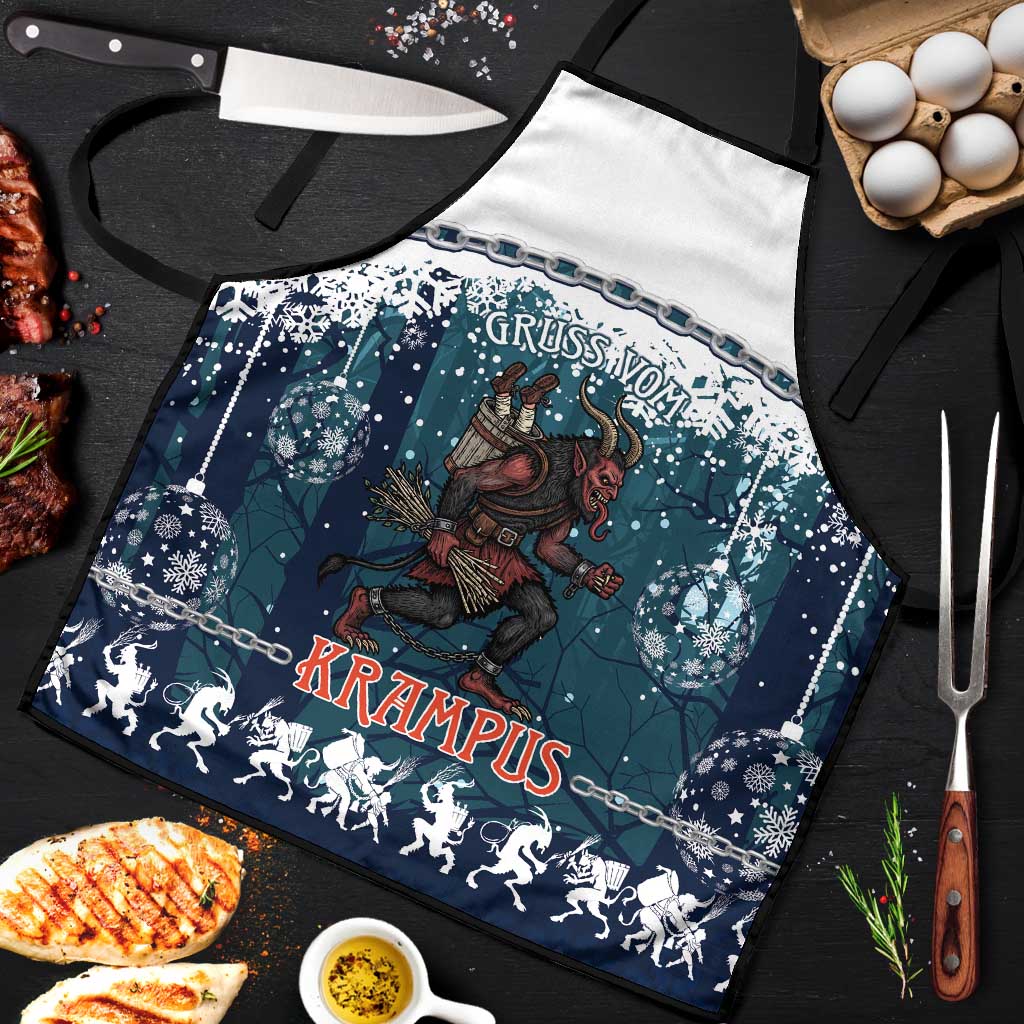 Gruss vom Krampus Christmas Apron Creepy Xmas Devil - Wonder Print Shop