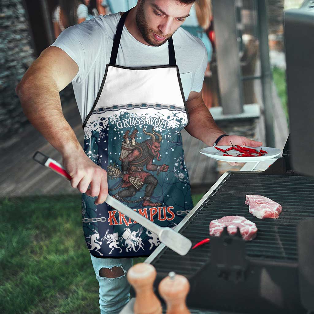 Gruss vom Krampus Christmas Apron Creepy Xmas Devil - Wonder Print Shop