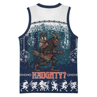 Gruss vom Krampus Christmas Basketball Jersey Creepy Xmas Devil - Wonder Print Shop