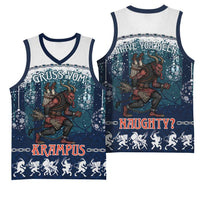 Gruss vom Krampus Christmas Basketball Jersey Creepy Xmas Devil - Wonder Print Shop