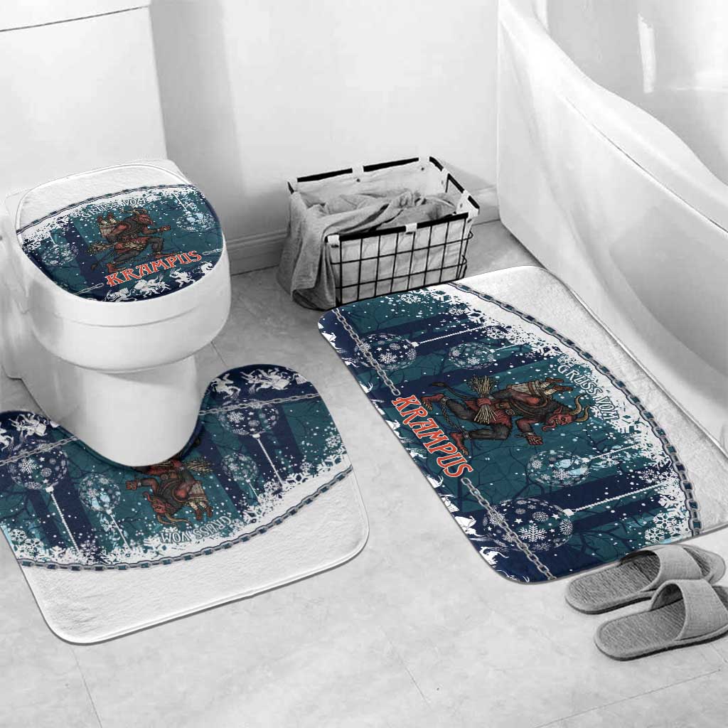 Gruss vom Krampus Christmas Bathroom Set Creepy Xmas Devil - Wonder Print Shop