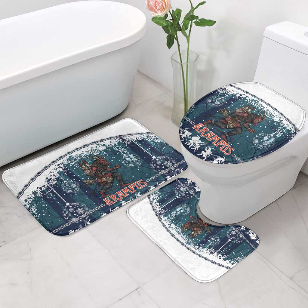 Gruss vom Krampus Christmas Bathroom Set Creepy Xmas Devil - Wonder Print Shop