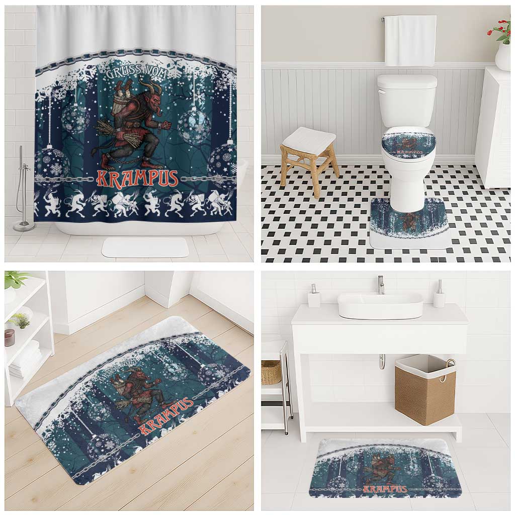 Gruss vom Krampus Christmas Bathroom Set Creepy Xmas Devil - Wonder Print Shop