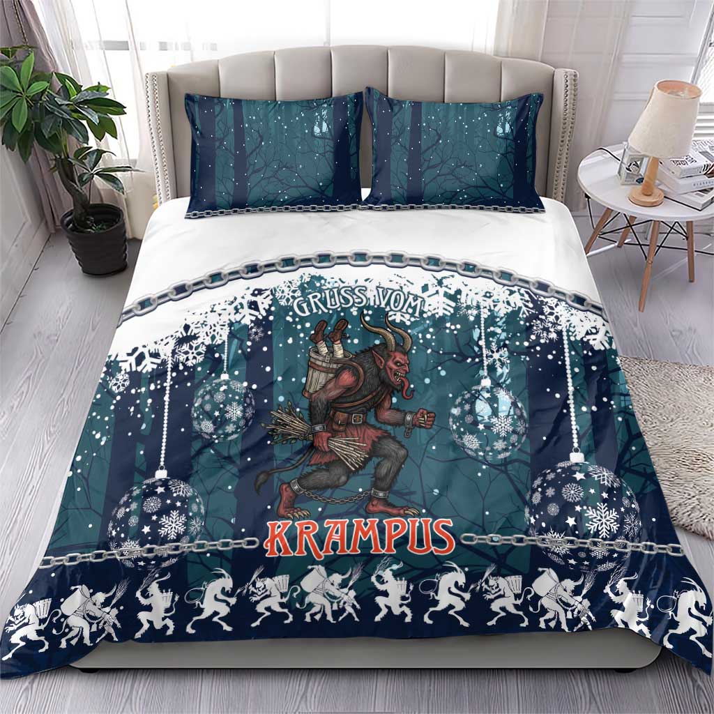 Gruss vom Krampus Christmas Bedding Set Creepy Xmas Devil - Wonder Print Shop