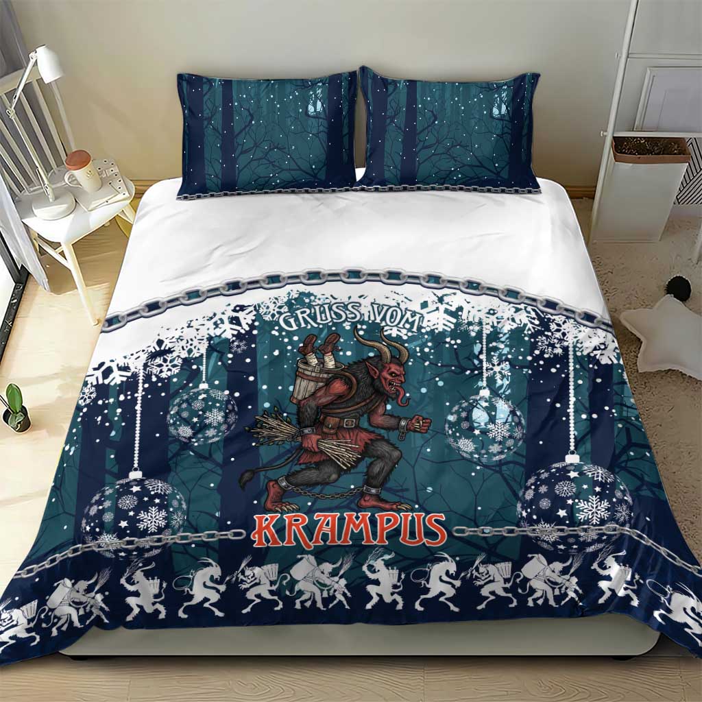 Gruss vom Krampus Christmas Bedding Set Creepy Xmas Devil - Wonder Print Shop