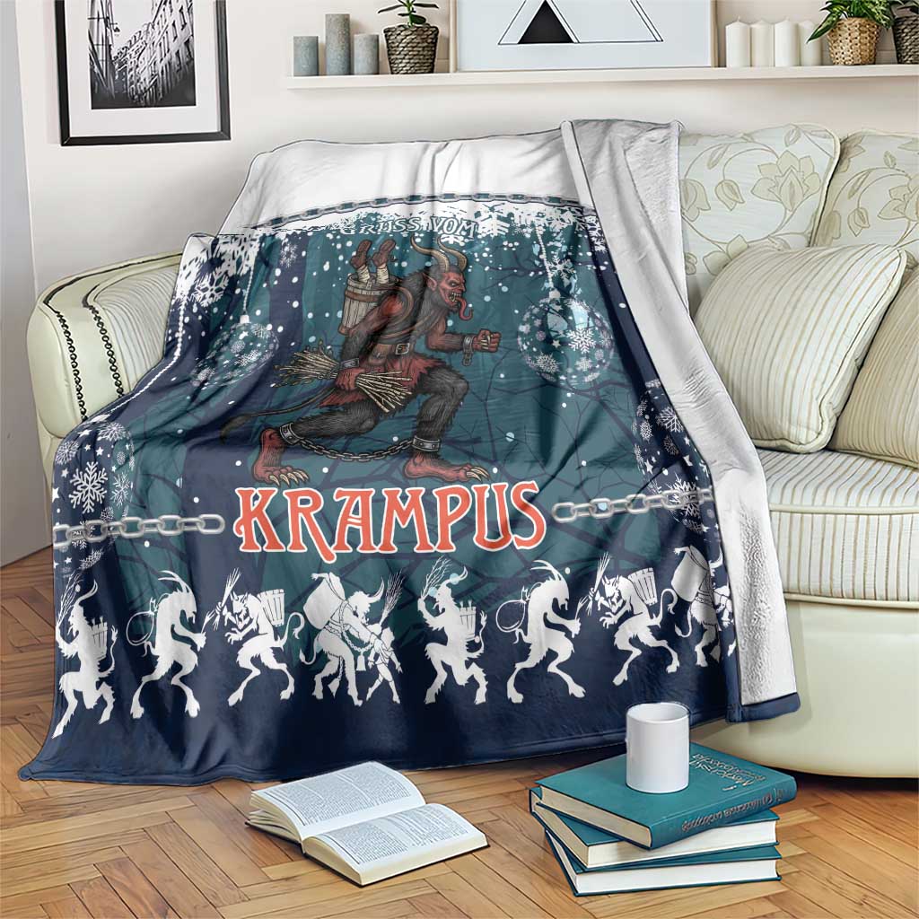 Gruss vom Krampus Christmas Blanket Creepy Xmas Devil - Wonder Print Shop