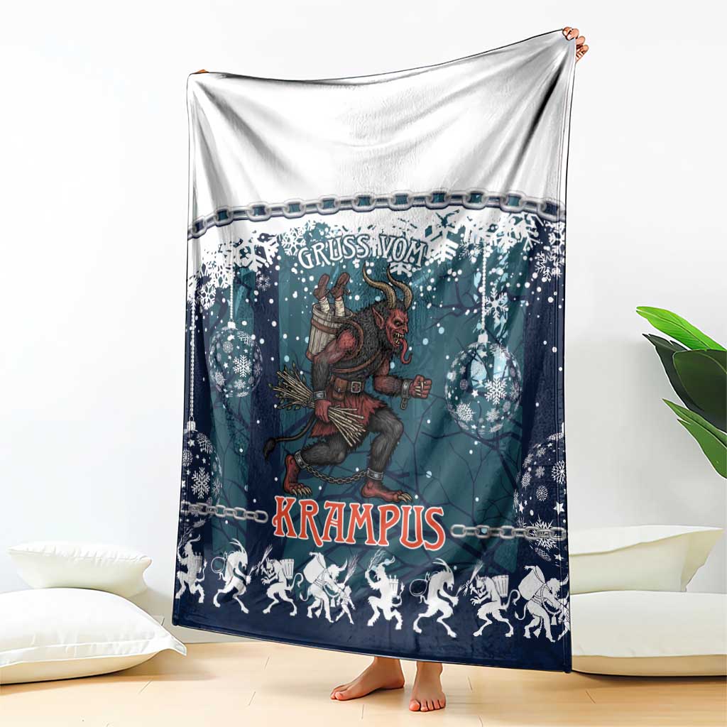 Gruss vom Krampus Christmas Blanket Creepy Xmas Devil - Wonder Print Shop