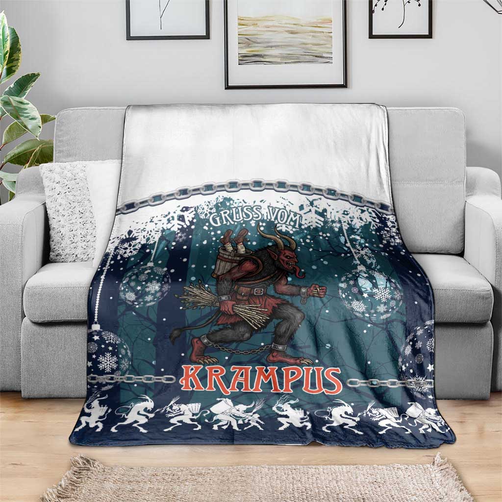Gruss vom Krampus Christmas Blanket Creepy Xmas Devil - Wonder Print Shop