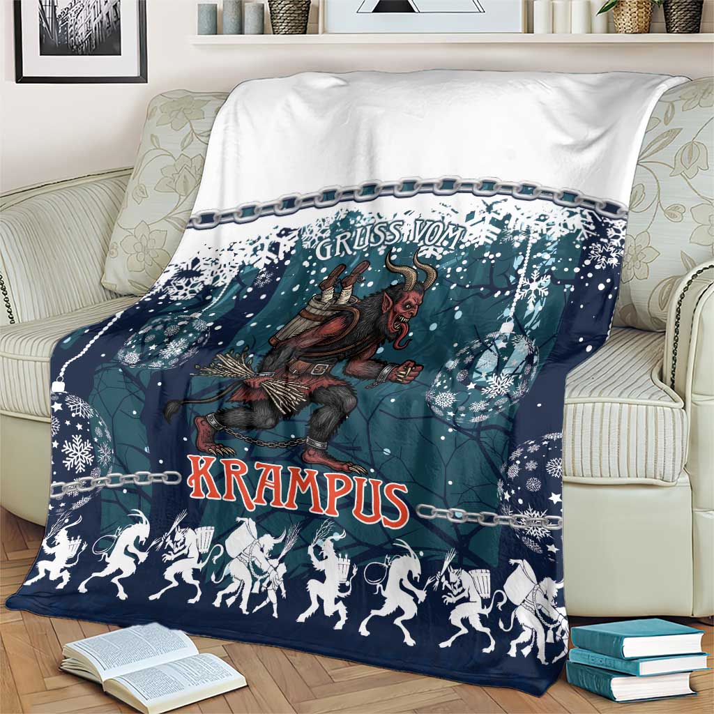 Gruss vom Krampus Christmas Blanket Creepy Xmas Devil - Wonder Print Shop