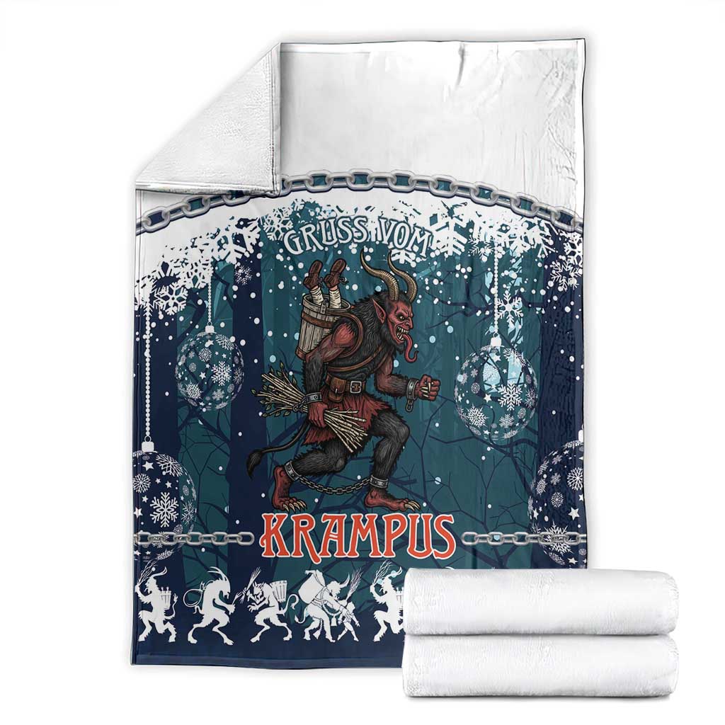 Gruss vom Krampus Christmas Blanket Creepy Xmas Devil - Wonder Print Shop
