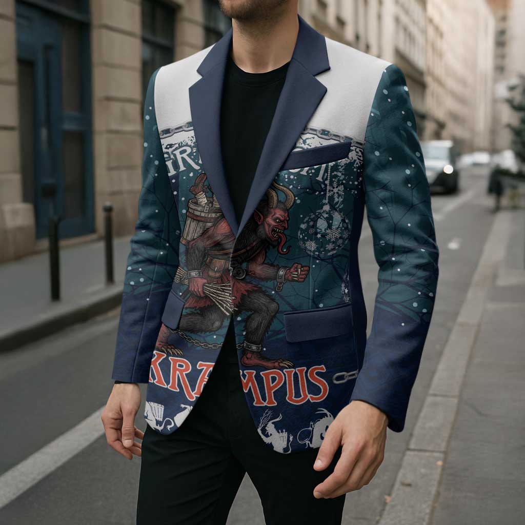 Gruss vom Krampus Christmas Blazer Creepy Xmas Devil - Wonder Print Shop