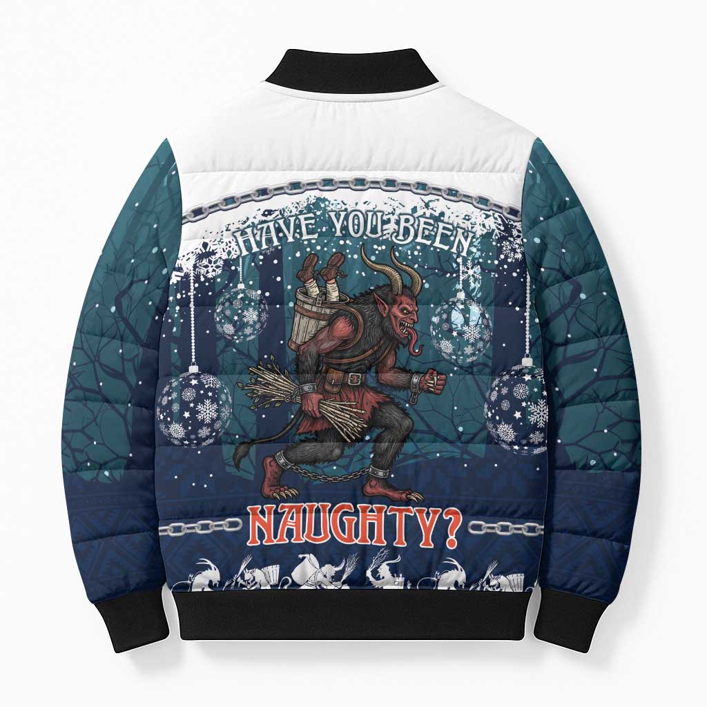 Gruss vom Krampus Christmas Bomber Puffer Jacket Creepy Xmas Devil - Wonder Print Shop
